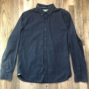 Blue Denim & Flower long sleeve button up shirt